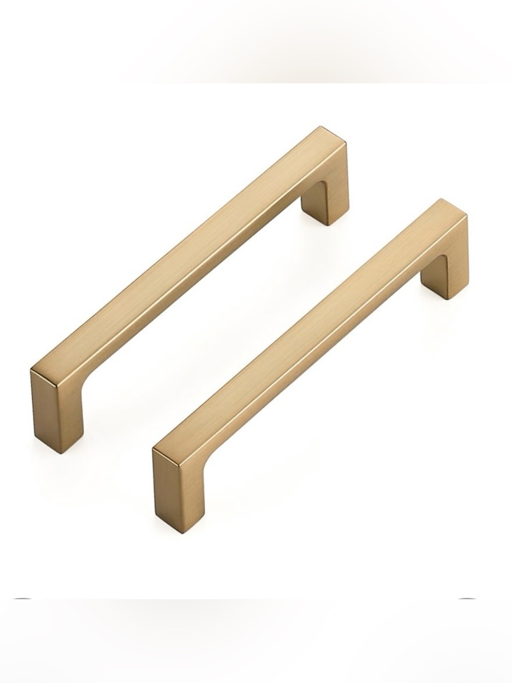 Champagne Bronze Kitchen Cabinet Handles SQUARE 4” (5-pack)